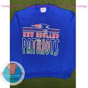 1995 New England Patriots NFL royal blue sweatshirt shirt